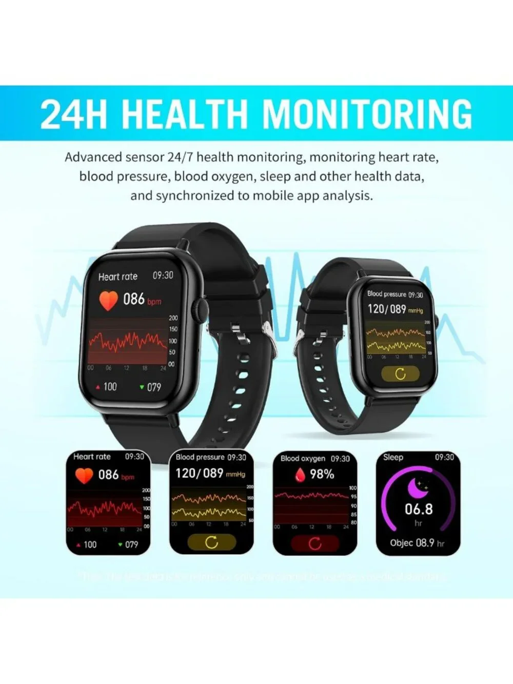 Stylish Smartwatch for Men & Women, Fitness Tracker, HD Touchscreen, Waterproof
